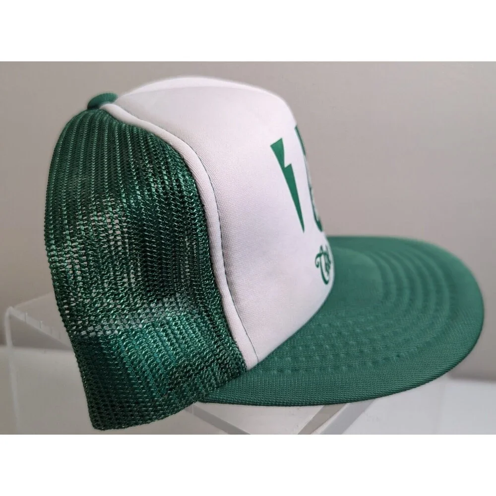 Vintage Idaho First The Bank Mesh Snapback Trucker Hat Sport Cap Green White